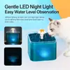 Fonte de Água para Gatos, Fonte Automática de Água para Gatos de 64 oz / 2L, Fonte para Pets com Luz LED e Filtro para Gatos e Cães Pequenos