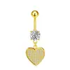 Comercio Electrónico Transfronterizo Más Vendido Serie Dorada Anillo para el Ombligo Mariposa Corazón Estrella de Cinco Puntas Cereza Colgante Clavo para el Ombligo Anillo para el Ombligo