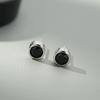 Pendientes de moda para hombre, únicos y personalizados, sencillos, de hip hop, para hombre, europeos y americanos, negros, para mujer.