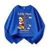 Camiseta de Manga Larga para Niños Algodón Puro Nueva de Primavera y Otoño Estilo Occidental Superior Niños Grandes Ropa de Moda Callejera Nacional