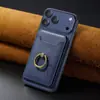 K1 para Apple iPhone16 Antifurto Escova Bolsa Magnética para Cartões Bolsa Magnética Forte para Cartões Suporte com Anel para Celular
