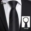 Gravata Pica-Pau Masculina Casamento Noivo Negócios Sem Zíper Preto Azul Vermelho Terno Amarrada à Mão