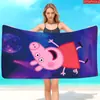 Toalla de Playa Serie Cerdo Peppa Linda Transfronteriza Microfibra Toalla de Baño Estampada Toalla para Fiesta en la Playa al Aire Libre de Verano