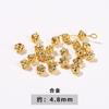 Oro de 14/18K aguja de nueve caracteres receptáculo de aguja de bola anillo de cobre en forma de corazón espaciador para joyería DIY accesorios de cobre al por mayor