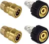 Especial transfronterizo para pistola de agua para lavado de autos de alta presión, manguera de alambre de acero 3/8-M22, conector rápido de cobre vivo 1/2 estándar de EE. UU. rápido