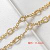 Cobre banhado a ouro real cor saco de ouro 8 palavra plana redonda cadeia solta diy feito à mão pulseira colar saco cadeia acessórios material