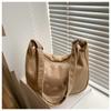 Coreia do Sul Ins Canvas Bag Feminino 2024 Nova Casual All-match Crossbody Bag Grande Capacidade Carta Commuter Tote Bag