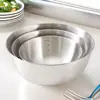 ¡Guau! Tazón Grande de Acero Inoxidable para Ensalada, Tazón de Cocina Estilo Japonés, Tazón Medidor para el Hogar, Tazón para Mezclar, Tazón para Masa, Tazón para Batir Huevos, Tazón para Hornear