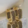 Venta Caliente Transfronteriza Europea y Americana Lujo Ligero Micro-incrustación Forma de U Hebilla de Oreja Moda Femenina Pendientes Ins Simples Pendientes de Gama Alta