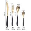 Venta al por mayor de fábrica 3 04 meses cuchillo de acero inoxidable ligero y tenedor cuchara chapado en oro vajilla para bistec comida occidental suministros para restaurante hotel logotipo