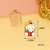 Dibujos Animados Navidad KT Gato Accesorios DIY Invierno Gatito Gato Aleación Gota de Aceite Bolsa Colgante Decorativo Pequeño