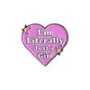 Broche Nuevo Transfronterizo con Forma de Lazo de Corazón Rosa con Frases Creativas en Inglés, Insignia de Accesorio Metálico