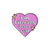 Insignia metálica con forma de lazo de amor rosa, divertida, creativa, letras en inglés, serie GIRL girl, accesorios