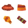 Juguetes de comida de simulación de paisaje en miniatura, filete a la barbacoa, decoraciones DIY, pasadores para el cabello, imanes para refrigerador, accesorios, figuras en miniatura