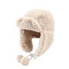 Sombrero de Otoño e Invierno 2024 para Niños de Felpa Nuevo Tejido Transfronterizo Versátil Cálido Protección para las Orejas Grueso Moda Forrado de Lana Sombrero Lei Feng