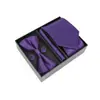 Corbata de moño para hombre Set de corbata de moño Color liso Gama alta Ropa formal Banquete Festivo Cumpleaños Fabricante Stock listo Corbata personalizada Venta al por mayor