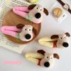 Bonita horquilla de peluche con forma de cachorro de esponja de dibujos animados para mujer, divertida y divertida, accesorio para el pelo para chica estudiante, para otoño e invierno.