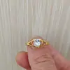 Simulación anillo clásico de seis garras para mujer Anillo abierto de diamantes nicho anillo de moissanita lujo europeo y americano fabricante de joyería de comercio exterior