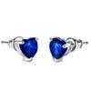 Cao Shi Douyin Celebridad de Internet Transmisión en Vivo Venta Caliente Moda Mini Aretes de Zircón en Forma de Corazón para Mujer Corazón Diamante de Color Aretes Multicolor