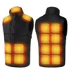 Chaleco térmico transfronterizo chaleco térmico inteligente a prueba de frío USB calefacción eléctrica ropa calefactora calefacción eléctrica a temperatura constante chaleco para hombre