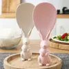 Colher de servir arroz antiaderente fofa em formato de coelho de desenho animado para uso doméstico, utensílio criativo para servir arroz