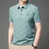 Camiseta más vendida para hombre 2026 verano nueva camisa POLO de manga corta con estampado integral y logo en el pecho, disponible para dropshipping