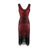 Vestido Retro de Lantejoulas com Franjas 1920, Vestido com Franjas Bordadas, Vestido Popular de Banquete de Luxo da Amazon