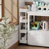 Estantería de Almacenamiento para Espacios Estrechos, Organizador de Piso de Múltiples Niveles para Cocina Estrecha, Carrito de Snacks para Baño, Estantería de Almacenamiento Lateral para Refrigerador
