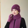Novo Chapéu Quente para Mulheres de Meia-Idade e Idosas no Inverno, Chapéu Bucket de Lã de Coelho Espesso com Forro de Fleece