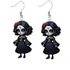 Pendientes Planos de Acrílico con Diseño de Muñeca de Moda Halloween de Venta Caliente Transfronteriza, Personalidad, Adecuados para Fiestas y Regalos