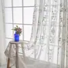 Cortinas Transparentes Bordadas Transfronterizas en Stock Estilo Europeo Medio Oriente Amazon Comercio Exterior Cesta Colgante Servicio Completo de Paquete Transparente