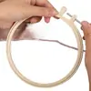 Bastidor de Bordado de Bambú para Punto de Cruz Soporte de Bordado de Bambú Imitación Aro de Bordado Hecho a Mano Herramienta de Soporte para Bastidor de Bordado Circular