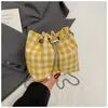 Bolso Pequeño de Verano para Mujer 2025 Nuevo Bolso de Cubo de Cadena de Alta Calidad Moda Nicho Versátil Trendy Bolso Cruzado