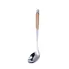 Espátula de Aço Inoxidável, Colher de Sopa, Espátula para Fritar, Colher de Arroz Anti-Escaldante de Madeira, Espátula de Cozinha, Conjunto de Utensílios de Cozinha, Escumadeira, Espátulas para Atacado