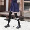 Calcetines de mujer, calcetines de estudiante, calcetines de tres rayas, calcetines altos de otoño e invierno, calcetines de estilo japonés, medias de color liso, medias de tres rayas