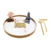 Fabricantes Personalizados Fornecem Ornamentos de Mesa de Areia de Paisagem Seca Estilo Japonês, Zen Doméstico Artificial, Processamento de Artesanato de Paisagem em Miniatura