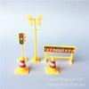10 cm de alto 5 piezas juguete infantil señal de tráfico barrera de plástico ciencia y educación modelo de tráfico escena de mesa de arena lámpara de calle roja y verde