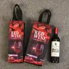 Bolsa de vino no tejida laminada en stock Paquete individual y doble para vino Bolsa de regalo para empaque Bolso de mano con logotipo