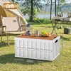 Caja de almacenamiento para camping, caja organizadora para camping al aire libre en coche, caja de almacenamiento para maletero de coche, caja de almacenamiento plegable grande