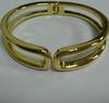 Pulseira popular japonesa e coreana de ouro 18K ouro rosa liga pulseira galvanizada joia aberta simples pulseira retrô brilhante