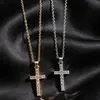 Cadena de clavícula cruzada de diamantes completos estilo europeo y americano, cadena fina versátil hip-hop de nicho de Instagram, adecuada para el uso diario y para superponer, accesorio popular en línea