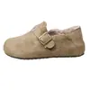 Nuevos Zapatos Mula de Felpa Otoño e Invierno 2025 para Mujer, Suelas Suaves y Cálidas de Felpa para Usar Afuera, Moda para Ir al Trabajo, Zapatos Boken Versátiles para Mujer