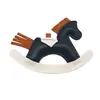 Colgante Popular de Caballo de Madera, Abalorio Decorativo de Cuero para Bolso de Nicho, Adorno Colgante Mini para Coche, Llavero de Alta Gama