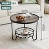 Mesa de centro de vidro escandinava para apartamento pequeno, redonda, mini mesa lateral para sala de estar, estilo criativo creme, mesa de chá para armazenamento Normcore