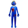 Halloween Rainbow friends ROBLOX jogo cos roupas cor pequeno monstro fantasia cor azul macacão