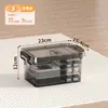 Caja de almacenamiento transparente, engrosada y de gran capacidad para organizar ropa y juguetes en casa; caja de almacenamiento de plástico portátil extragrande