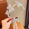 Diadema Infantil Pasador Mariposa Perla Imitación Niña Pequeña Princesa Súper Hada Diadema de Moño Accesorios para el Cabello de Niñas
