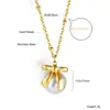 Conjunto de Colar e Brincos Retro de Pérola Transfronteiriço para Mulheres, Brincos Elegantes com Pingente de Aço Inoxidável, Conjunto de Joias de Pérola