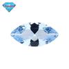 Huagang Gem Horse Eye 104# espinélio azul claro pedra nua folha fundo pontiagudo azul claro joia de gema