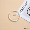 Pulsera elástica de perlas de imitación para mujer, pulsera apilable de estilo retro, joyería de lujo ligero francés para banquetes